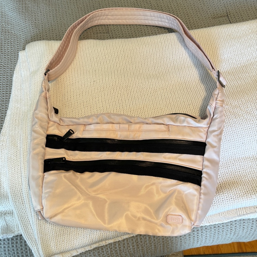 Lug Pink and Black Shoulder Bag Sporty Design